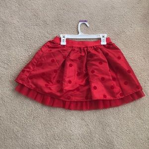 A red youth skirt